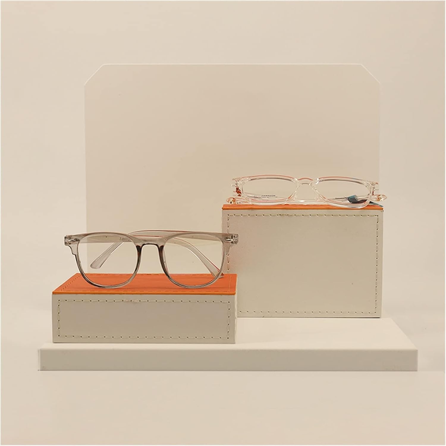 Leather Sunglasses Display Stand Glasses Stand Sunglasses Rack Holder Glasses Bracket Display Decoration Sunglasses Display Stand (Size : 2) ()