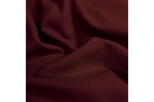 Delaney Burgundy 100% Polyester Gabardine Fabric (1 Yard, Red)