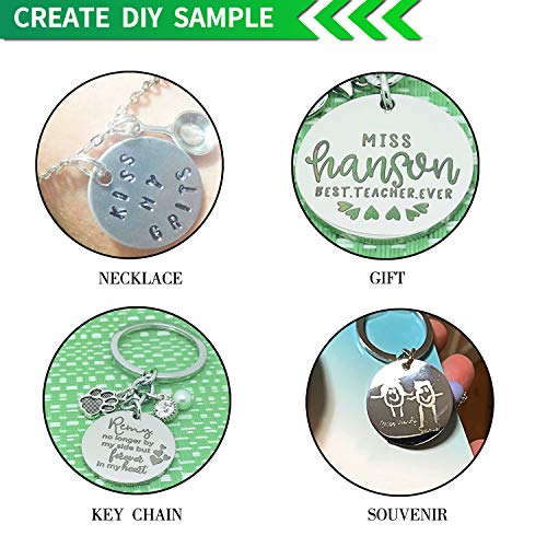 Stamping Blanks Silver Round Metal Charms 10 Pack, Stainless Steel Tags With Hole, 1.4 Inch (35 Mm) Circle Disc Pendants For Necklace Bracelet Pet Id Name Tags Diy Handicrafts #TOP4