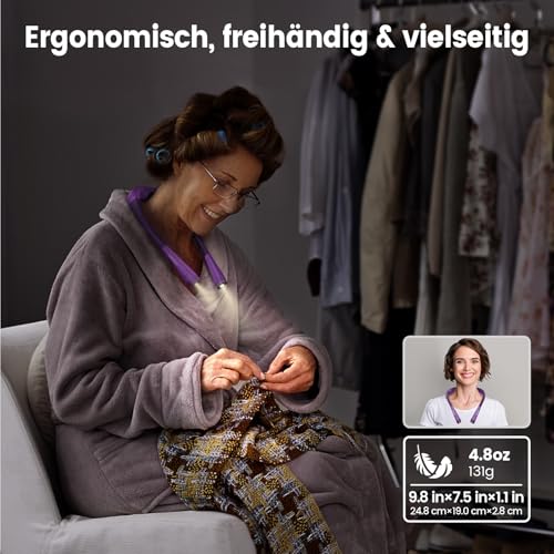 Glocusent Originale Leselampe Hals, 3 Farben 6 Helligkeiten, 80 Std. Dauer – Ansicht 6