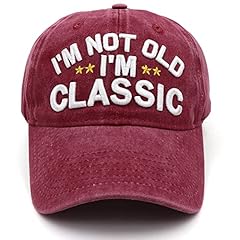 I'm Not Old I'm Classic-wine Red Washed