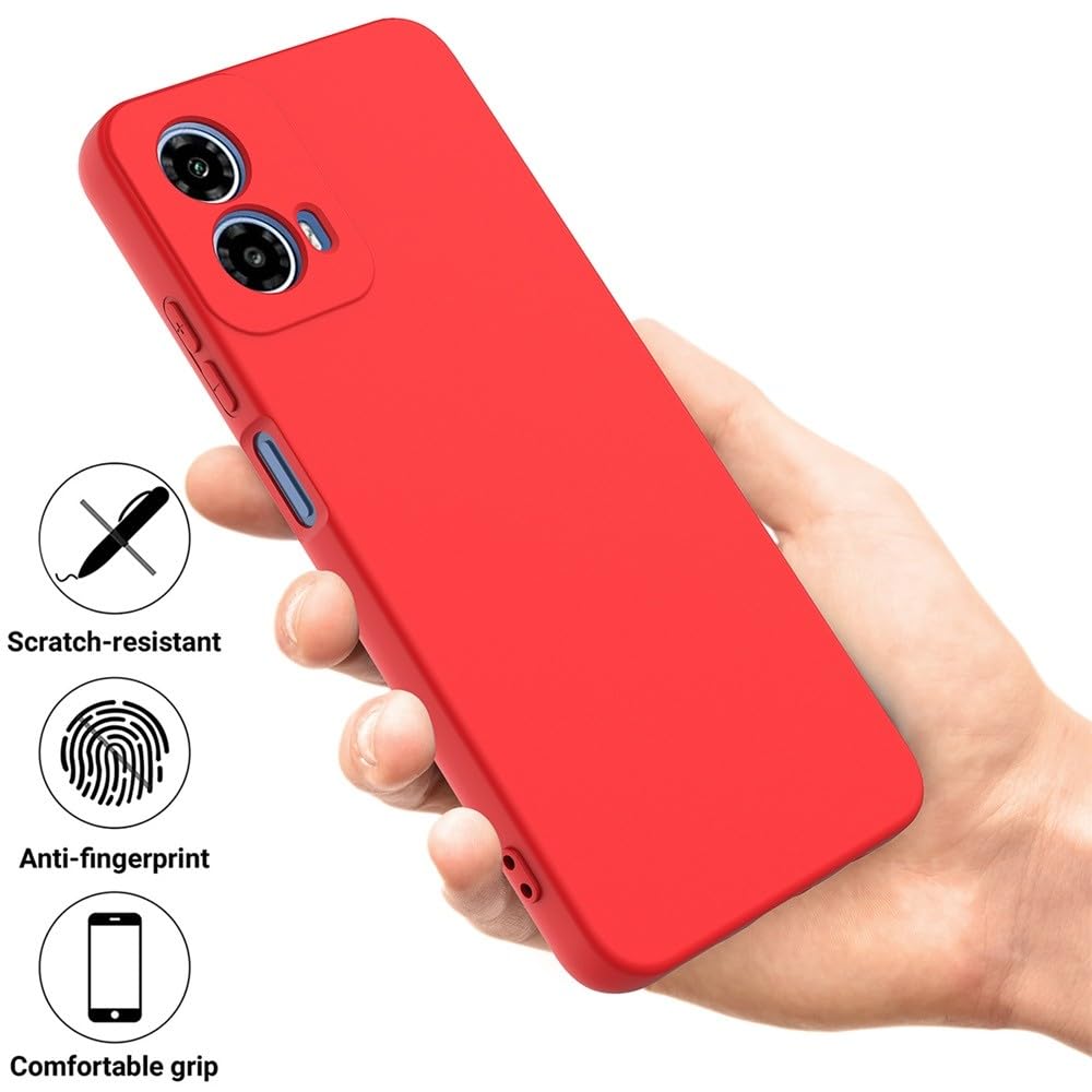 Generic Funda compatible con Moto Edge 50 Fusion 5G (color: rosa) funda trasera de silicona suave