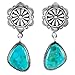 Turquoise Earrings in 925 Sterling Silver & Genuine Turquoise