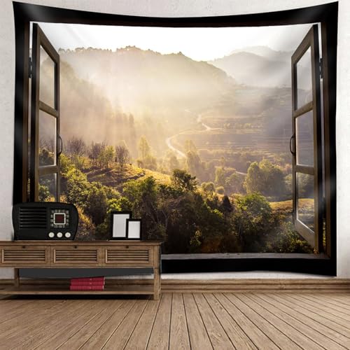 Tapisserie moderne paysage montagnes décoration haut de gamme salon 300x256