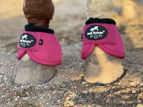 Image of 2520D Horse Bell Boots No-Turn Horse Bell Boots, Equine Ballistic Hoof Overreach Bell Boot, Pair