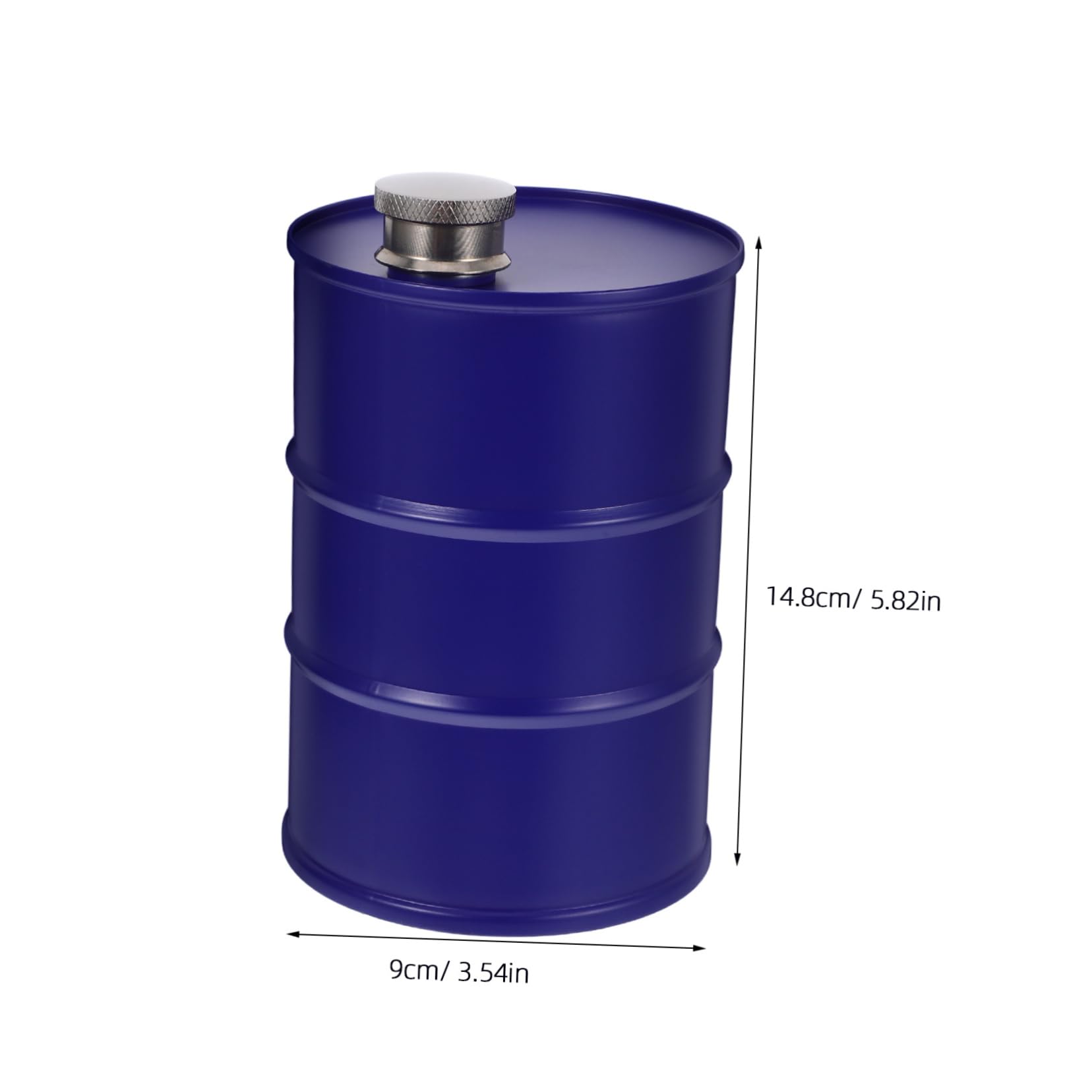 VOSAREA Beer Barrel Flask 750ml Portable Stainless Steel Flask Outdoor Camping Whiskey Bottle for Hiking