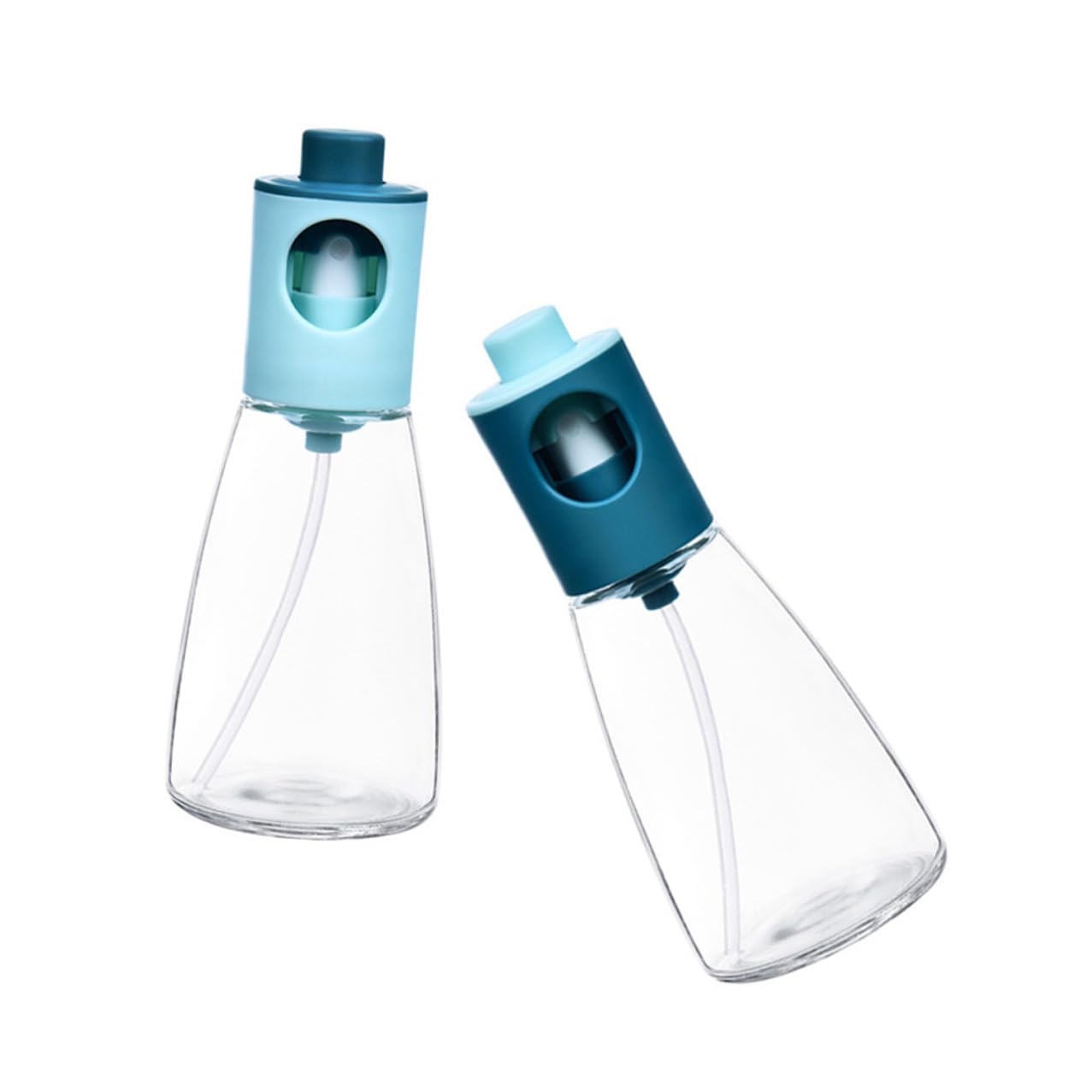 Botella pulverizadora de aceite FONDOTIN de vidrio, pack de 2 piezas para cocina, color azul