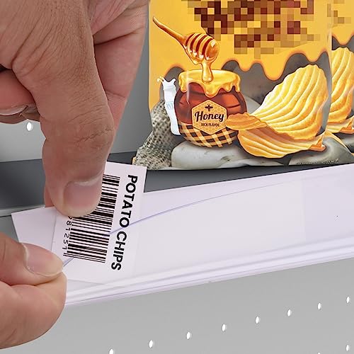Shelf Label Strips 48" 100 Pack Self Adhesive 1.25”H Price Tag Holders, Clear by Pro Painter - Image 9