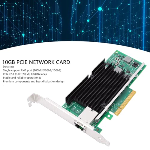 Tarjeta de red Yunseity PCIE 10Gb X540 T1 con puerto RJ45 único Ethernet 100MbE, tecnología Offload para VMware miniatura 4
