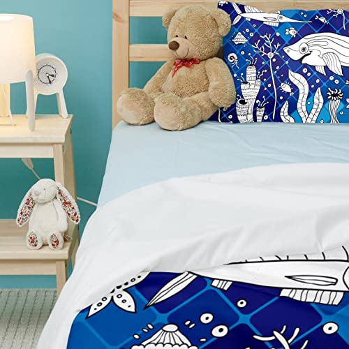 Parure de lit Supersoft requin et pieuvre en microfibre ultra douce - 5