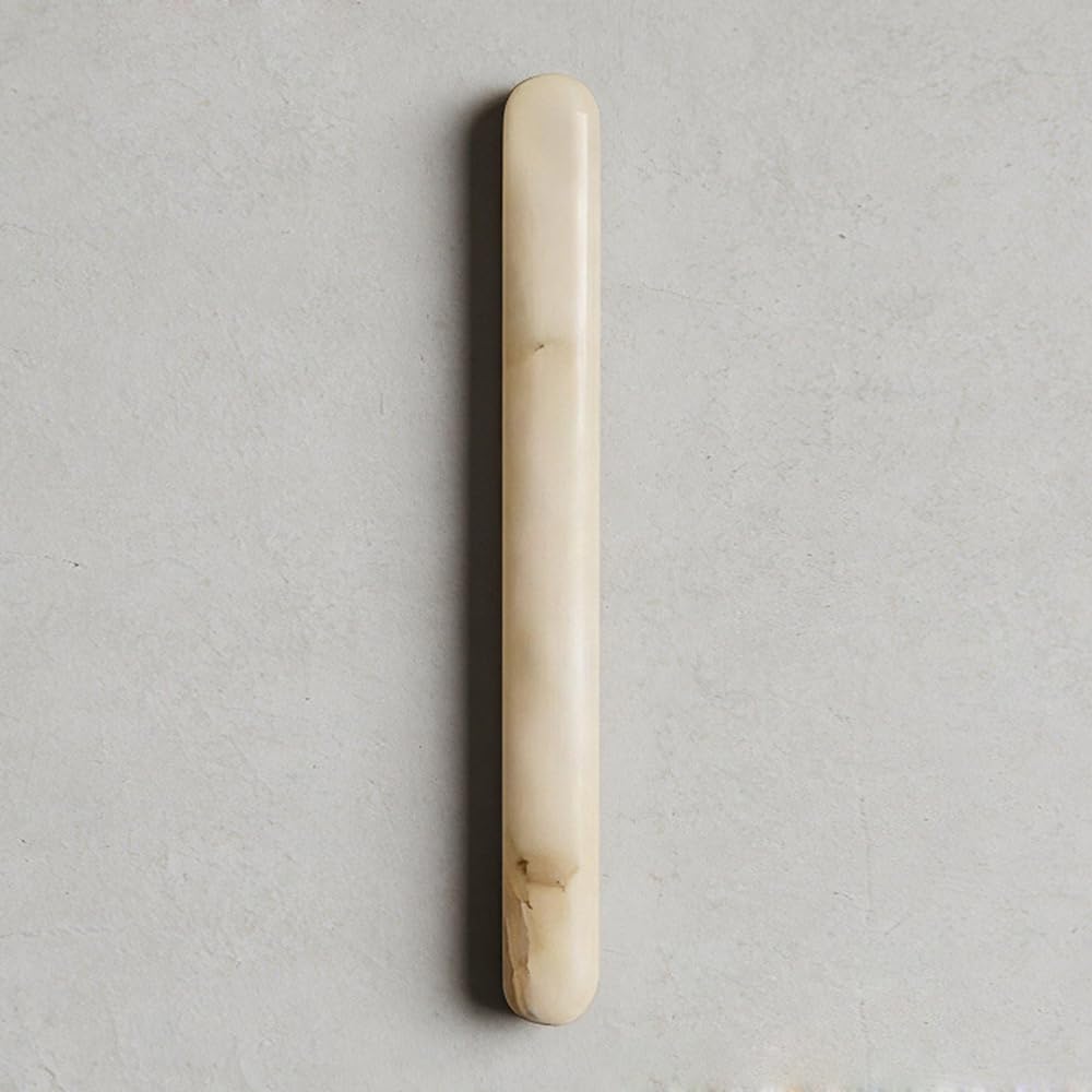 SSBHDM Nordic Industrial Style Wall Light, 15.7 Inch Long Natural Alabaster Wall Light, Hardwired Indoor Wall Sconce, Restaurant Corridor Bedroom Wall Mounted Light Fixtures