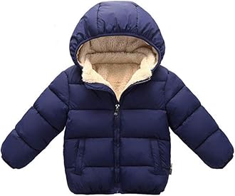KimjunToddler Baby Hooded Down Jacket Boys Girls Kids Thicken Warm Winter Coat Outerwear 1-7t