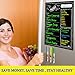 Magnetic Menu Board for Kitchen - 16x12” Black Chalkboard Calendar - Dry Erase Weekly Meal Planner & Grocery List - With Vibrant Neon Chalk Markers - Easy to Use and Wipe Clean Fridge Organizer Magnet