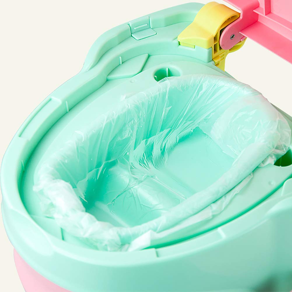 FSSTUD Paquet de 100 Sac de Siège de Toilette Sac Poubelle Doublure de Pot avec Cordon pour Bébé Enfants
