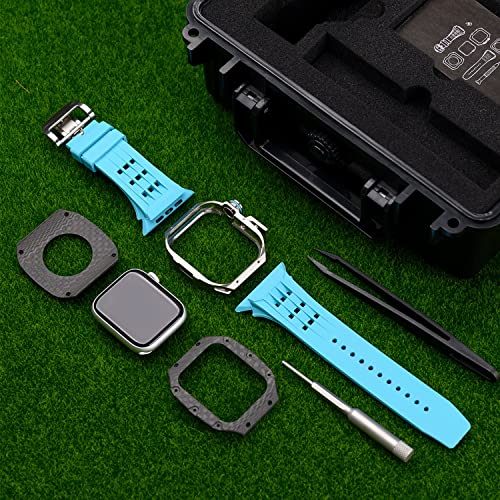 Kit de mod de sangle et boîtier carbone pour Apple Watch pour le sport et le bureau - 7