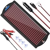 POWOXI 1.8W 12V Solar Car Battery Charger Maintainer, Portable Solar Panel Trickle Charging Kit for Automotive, Motorcycle, Boat, ATV,Marine, RV, Trailer, Powersports, Snowmobile, etc.
