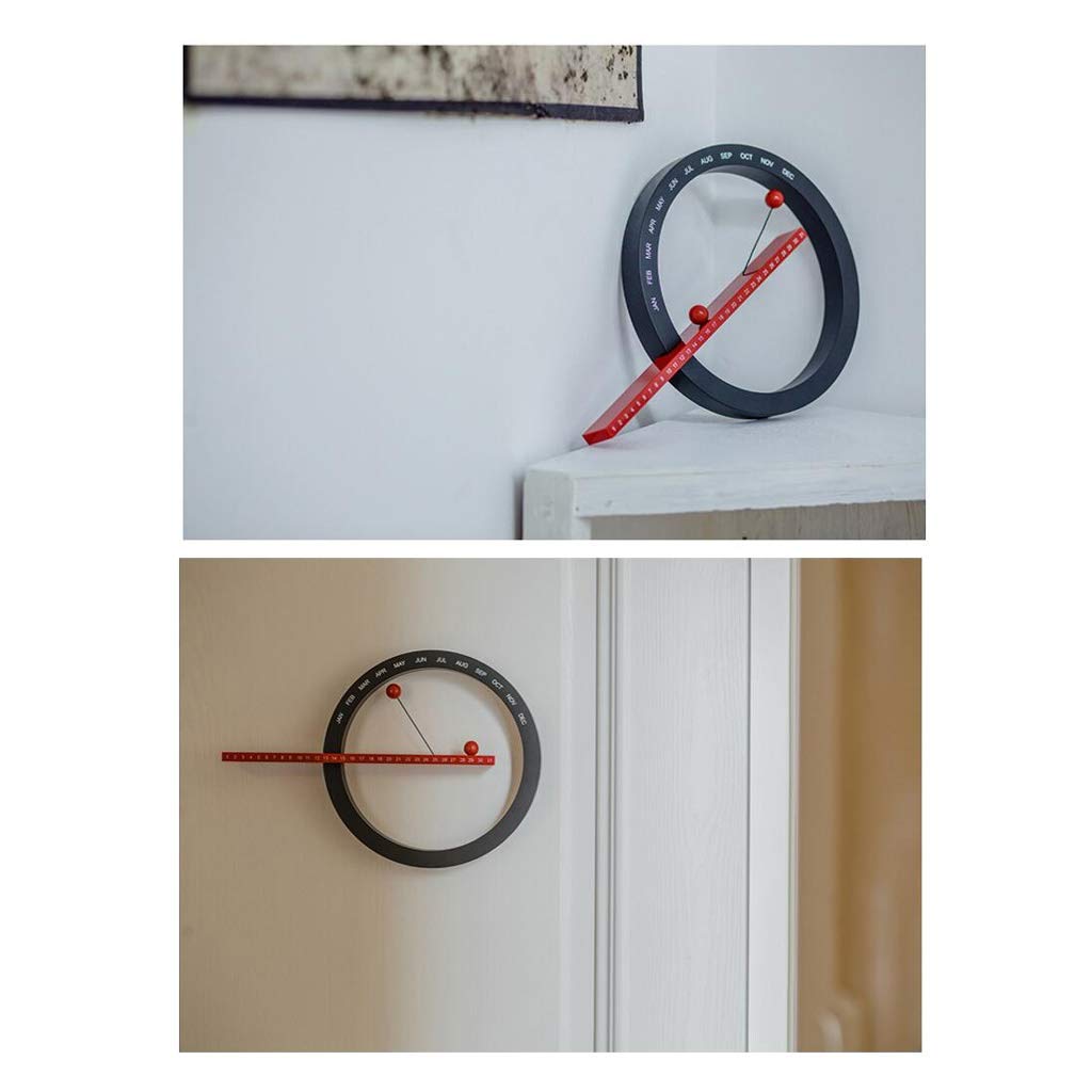 Calendrier Perpétuel Magnétique à Boules - Décoration Murale De Bureau Et Maison - Noir/rouge Ou Blanc/noir