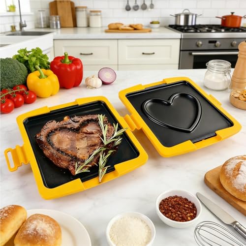 Poêle à griller antiadhésive pliable avec cuisson croustillante au micro-ondes