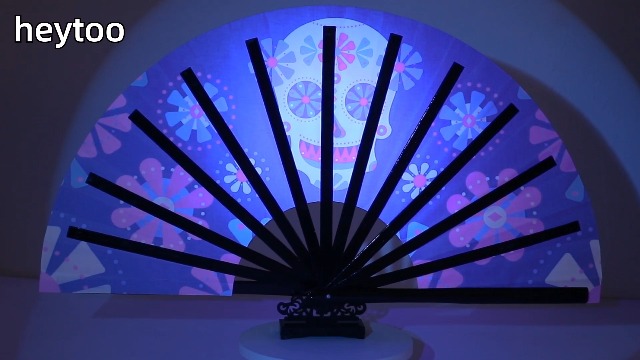 JOHOUSE Rave Faltventilator – Rosa, Holografisch, Großer Faltbarer Handventilator Für Festivals & Partys