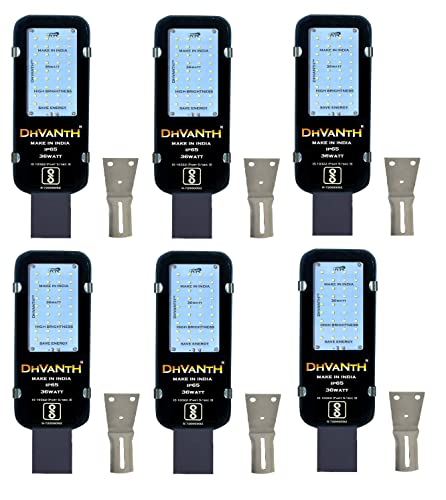 Image of DHVANTH LED 36 W Outdoor Waterproof Street Light with Osram LED, Aluminum Body, IP 65 Driver for Outdoor use. 36W Pack-6