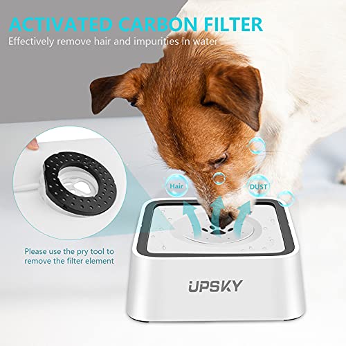 Image of UPSKY Dog Water Bowl Upgrade 70oz Large Capacity No Spill Slow Feeder Vehicle Carried 2L Pet Water Dispenser Travel Bowl for Dogs, Cats