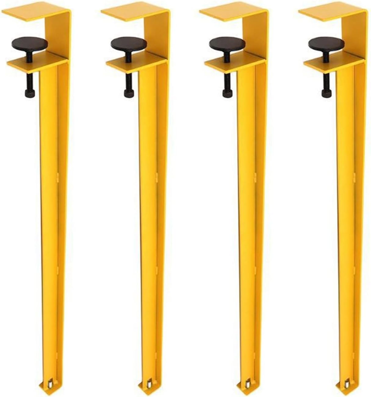 4PCS Metal Table Legs - Furniture Legs - Desk Legs, 28in Table Clamp Legs, F-Shape Adjustable Dining Desk Legs, for DIY Coffee Table Furniture Console Table Legs, with Floor Protec