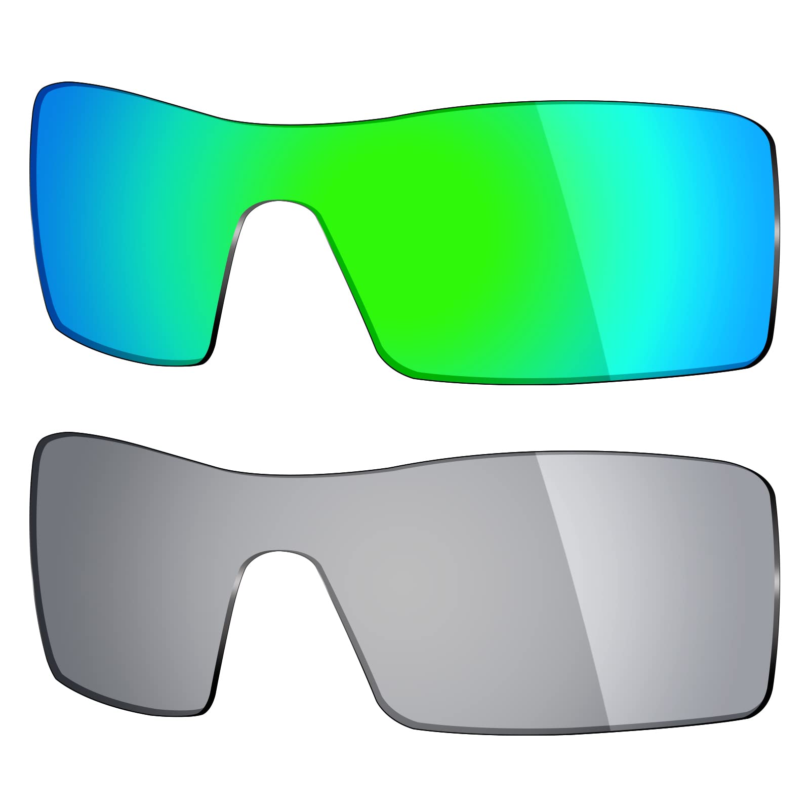 Mryok 2 Pair Polarized Replacement Lenses for Oakley Oil Rig Sunglass - Options