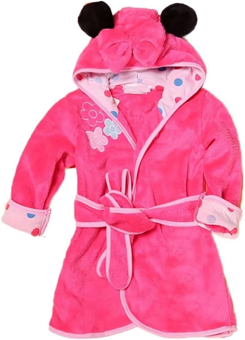 JUNG KOOK Toddler Baby Boys Girls Cartoon Bathrobe Cape Beach Towel Hoodie Robe Night-Robe