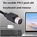 YARCHONN USB to PS/2 Converter Adapter Cable PS2 Female Keyboard Mouse Interface to USB 2.0 Male Adapter Connector Cord for Desktop Laptop-18cm/7in-2Pcs