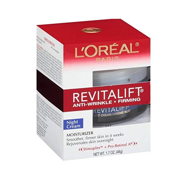 LOreal-Paris-RevitaLift-Anti-Wrinkle-Firming-Night-Cream-17-Ounces-Single-pack L'Oreal Paris RevitaLift Anti-Wrinkle Firming Night Cream, 1.7 Ounces Single pack