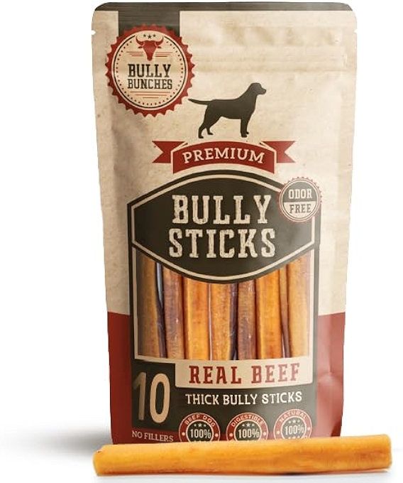 Bully Bunches Premium Odour-Free Bully Sticks for Dogs