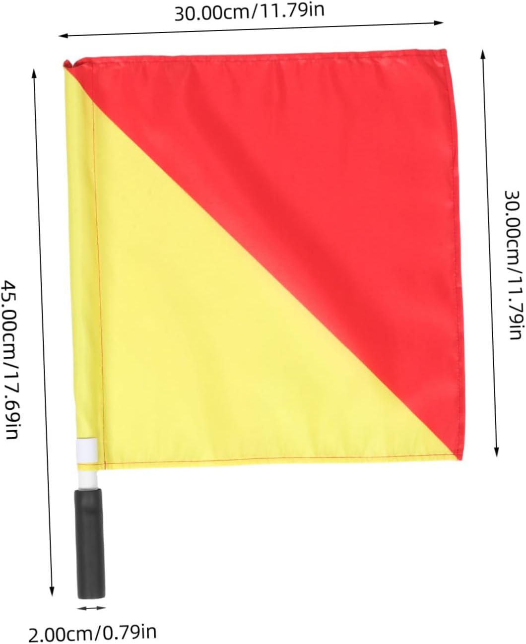 BETOOKY 2pcs Marine Signal Hand Flags Set with Red and Yellow Pvc Poles, Navy Commanding Flags for Training, Racing, and Safety Signal Equipment