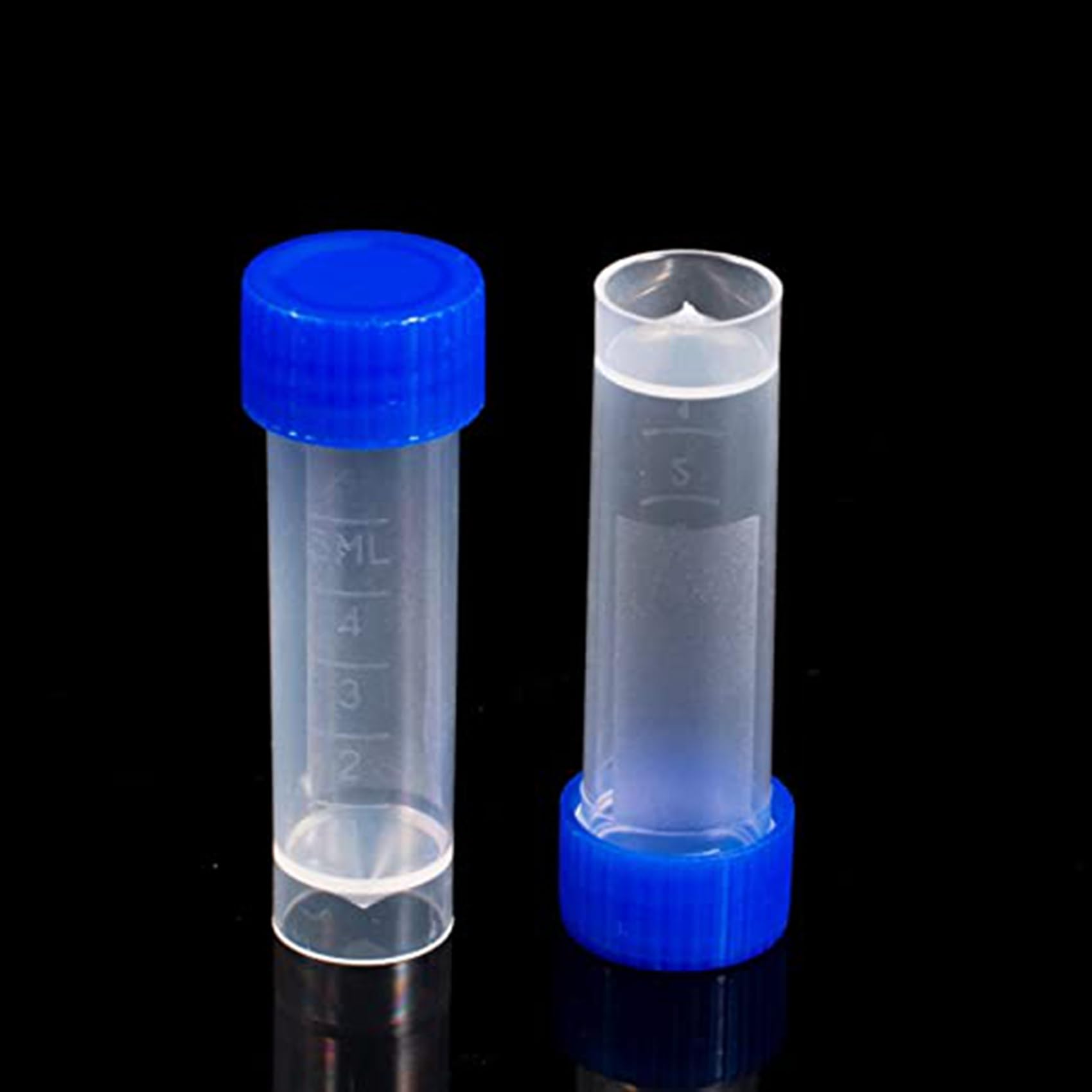 600 STK. 5 Ml PlastikbehäLter mit Graduierten FläSchchen, ReagenzgläSer mit Schraubverschluss