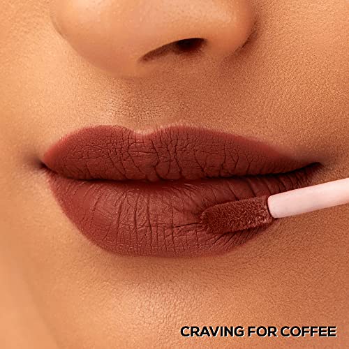 Image of RENEE Stay With Me Mini Matte Lipstick - Craving For Coffee l Transfer Proof & Smudge-Proof | Long Lasting l Highly Pigmented l Velvety, Matte Finish l Travel Friendly l Enriched with Vitamin E l 2 ml