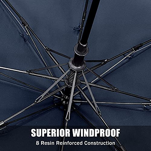 Image of G4Free 62 inch Portable Golf Umbrella Automatic Open Large Oversize Vented Double Canopy Windproof Waterproof Sport Umbrellas | Windproof Heavy Duty Umbrella, Automatic Open, Sport Umbrella, Durable, Waterproof Stick Umbrella, for Rain, for 2 People