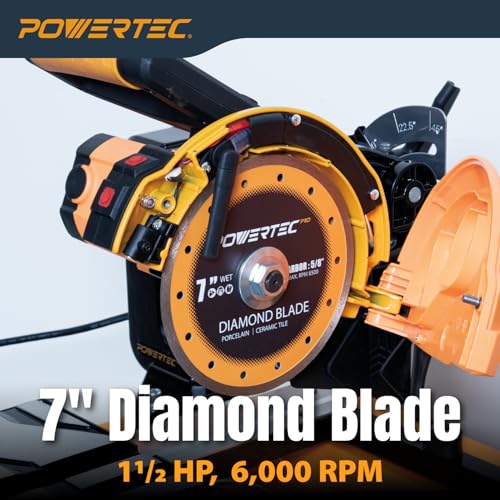 POWERTEC PRO 7-Inch Wet Tile Saw
