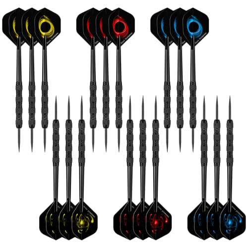 Image of Accmor Metal Tip Darts, Steel Tip Darts, 14 Grams Professional Metal Darts, Darts Metal Tip Set, Metal Darts for Dartboard