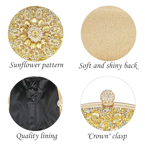 Image of MAIRLOM Rhinestone Clutch Purses for Women Evening Bag Sparkly Handbag | Diamond Clutches Purse Glitter Crystal Gemstone Shoulder Bags Luxury Handbags for Wedding Formal Party Prom