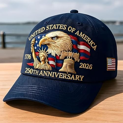 Gorra Patriótica Bordada Retro Ajustable miniatura 2