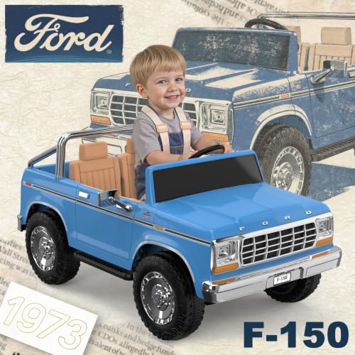 Image of ANPABO Licensed Ford F-150 24V 2 Seater Ride on Car for Kids, Blue