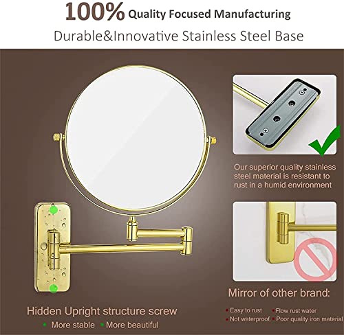 Miroir pour salle de bain extensible idéal pour soins du visage
