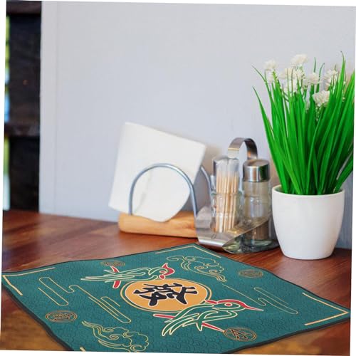 Tapis de mahjong antidérapant housse table carrée protection jeu société