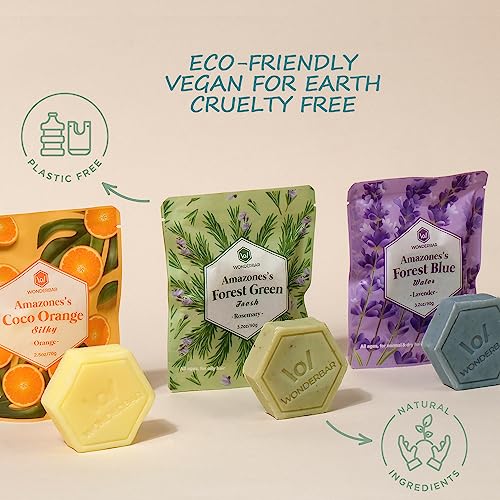 Wonderbar101 Dry Hair And Itching Scalp Dandruff Shampoo Bar – Plant-Based, Ph Balanced, Eco-Friendly, Plastic Free Packaging (Lavender) #TOP4