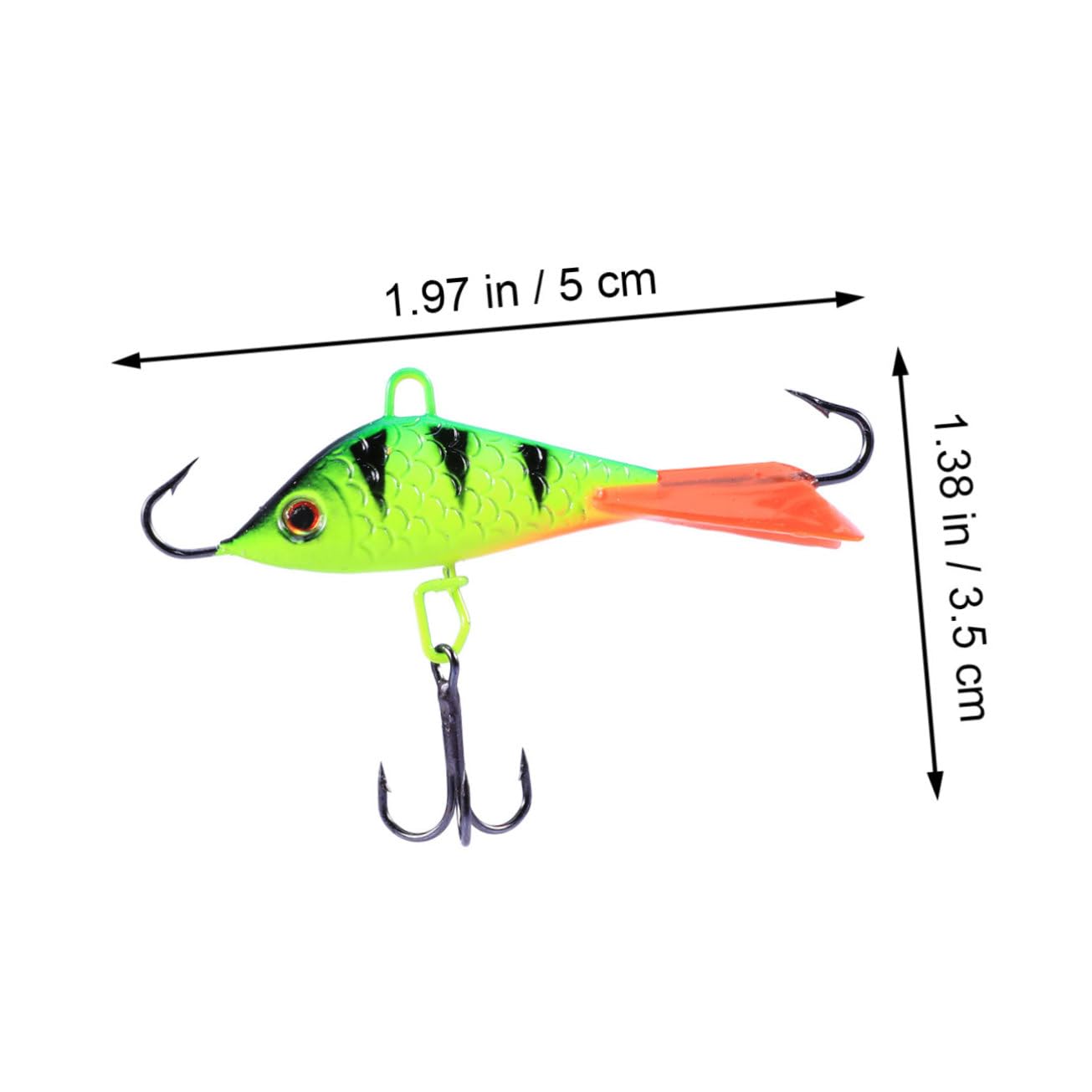 YARNOW Lot De 2 Leurres en Métal Dur pour Bar Brochet Perche 5 Pièces X 2 Taille 50 Mm Poids 7 5 G
