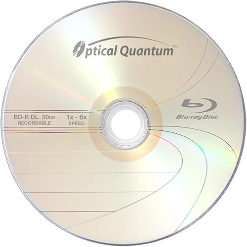 Miniatura 2 de Optical Quantum Disco grabable de doble capa Blu-ray de 50 GB 6X BD-R DL Logo Top, husillo de 50 discos (MPN OQBDRDL06LT-50)