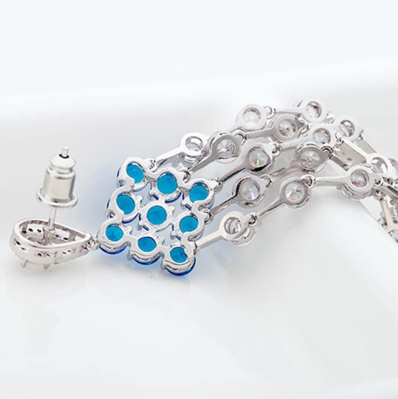 14K Gold Natural Crystal Chandelier Drop Earrings for Women,Elegant Tassel Round Crystal Long Dangle Earrings,Fashion Christmas Jewelry Gift for Her - Image 5