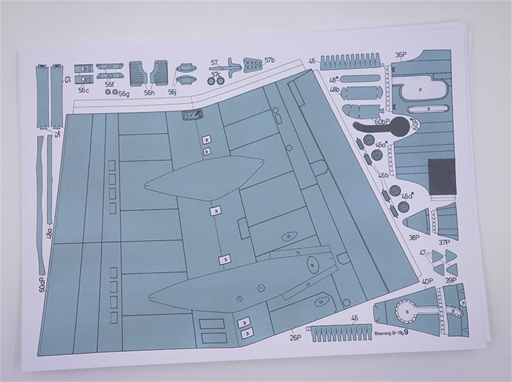 Model Kit Unassembled B-17 Flying Fortress DAGIJIRD 1:47 Scale Paper Model Kit - Unassembled ...
