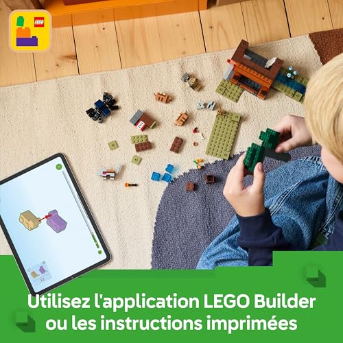 LEGO Minecraft L’Expédition dans la Mine du Tatou - Jouet Interactif avec Figurines d'Araignée Venimeuse & de Loup - Fonction TNT - Cadeau pour Gamer, Garçon ou Fille dès 8 Ans 21269