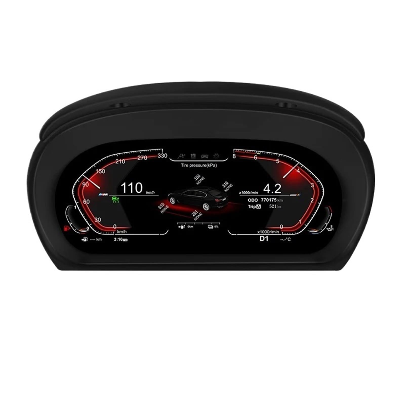 EGUIAS Car Digital Speedometer Digital Cluster Dashboard Fit For BMW 3 Series E90 E91 E92 E93 2005-2012 LCD Car Instrument Speedmeter Virtuele Cockpit