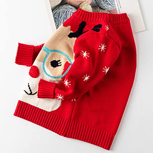 Velius Girl's Long Sleeve Knit Elk Christmas Sweater Tops3